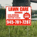 Landscaper - Lawn Care Services - Leaf Removal Hardscaping Custom Fences - White Chili Red Design YardSigns.com