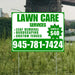 Landscaper - Lawn Care Services - Leaf Removal Hardscaping Custom Fences - White Green Design YardSigns.com