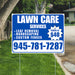 Landscaper - Lawn Care Services - Leaf Removal Hardscaping Custom Fences - Blue White Design
