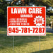 Landscaper - Lawn Care Services - Leaf Removal Hardscaping Custom Fences - Chili Red White Design YardSigns.com