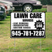 Landscaper - Lawn Care Services - Leaf Removal Hardscaping Custom Fences - White Black Design YardSigns.com
