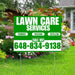 Landscaper - Lawn Care Services - Trimming Mulching Fertilizing - Green White Design YardSigns.com