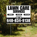 Landscaper - Lawn Care Services - Trimming Mulching Fertilizing - White Black Design YardSigns.com