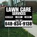 Landscaper - Lawn Care Services - Weed Control Seeding Aeration - Black White Design YardSigns.com
