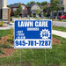 Landscaper - Quality Lawn Care with Price Tag - Blue White Design YardSigns.com