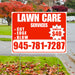 Landscaper - Quality Lawn Care with Price Tag - Chili Red White Design YardSigns.com