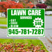 Landscaper - Quality Lawn Care with Price Tag - Green White Design YardSigns.com