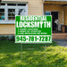 Residential Locksmith Services - Lockout Assistance, Broken Key Extraction, Lock Installation and Repair - Plain White Green Design - YardSigns.com