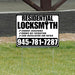 Residential Locksmith Services - Lockout Assistance, Broken Key Extraction, Lock Installation and Repair - Plain Black White Design - YardSigns.com