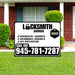 Locksmith Services - Residential Lockouts, Automobile Lockouts, Key Duplication - Plain Black White Design YardSigns.com