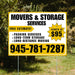 Moving & Storage Services - Long-Distance Moving, Packing Services, Long-Term Storage with Price Tag - Plain Mustard Gold White Design YardSigns.com
