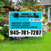 Moving & Storage Services - Warehouse Storage, Unpacking Services, Disposal/Donation Services - Get Quotes - Plain White Aqua Blue Design YardSigns.com