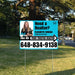 Realtor Yard Signs - Need a Realtor? - Aqua Blue White Right Arrow with Image and Logo Design YardSigns.com