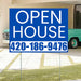 Real Estate - Open House - Plain Blue White Design YardSigns.com