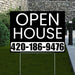 Real Estate - Open House - Plain Black White Design YardSigns.com