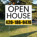 Real Estate - Open House - Plain White Mustard Gold Design YardSigns.com