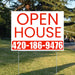 Real Estate - Open House - Plain White Chili Red Design YardSigns.com