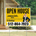 Real Estate - Open House - Plain Realtor Mustard Gold White Design YardSigns.com