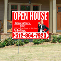 Real Estate - Open House - Plain Realtor Chili Red White Design