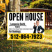 Real Estate - Open House - Plain Realtor White Mustard Gold Design YardSigns.com