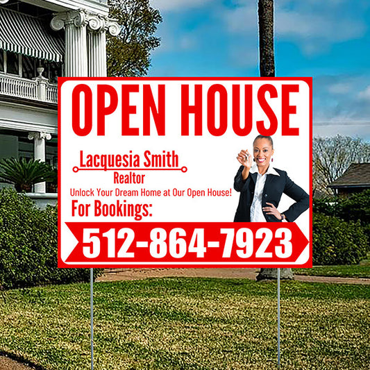 Real Estate - Open House - Plain Realtor White Chili Red Design
