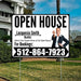 Real Estate - Open House - Plain Realtor White Black Design YardSigns.com