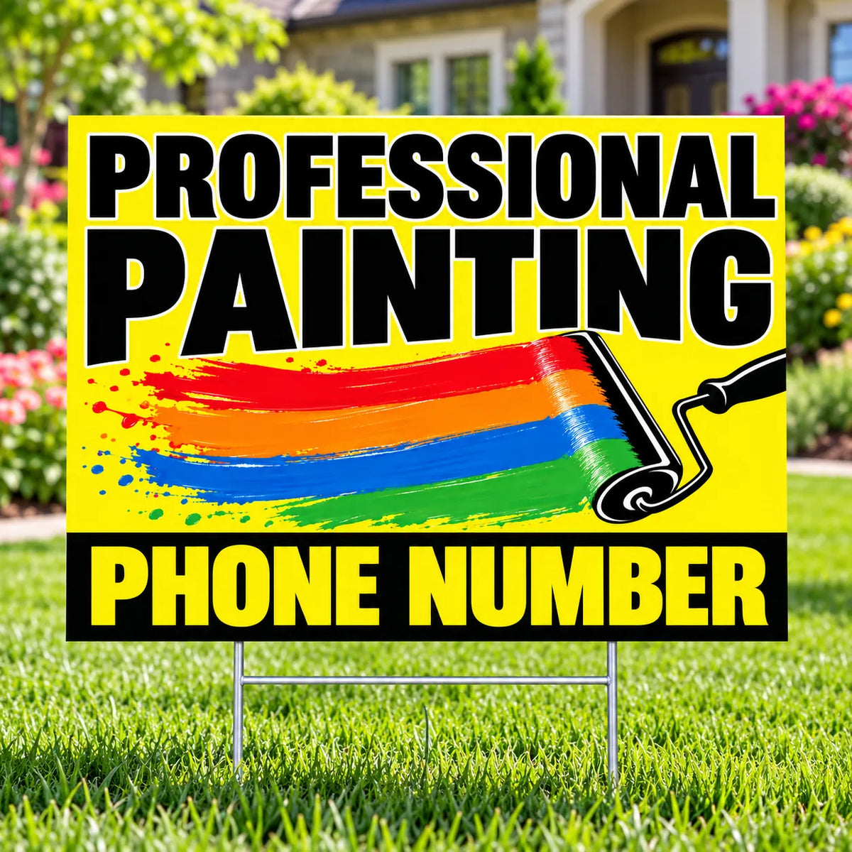 Painters Sign - Professional Painting - Yellow YardSigns.com