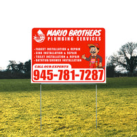 Plumbing Services - Faucet, Sink, Toilet, Bath tub and Shower Installation Repair - Logo - Plain White Chili Red Design - YardSigns.com