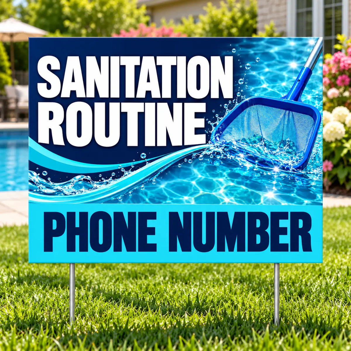 Pool Cleaners - Sanitation Routine - Navy YardSigns.com