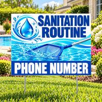 Pool Cleaners - Sanitation Routine - Aqua YardSigns.com