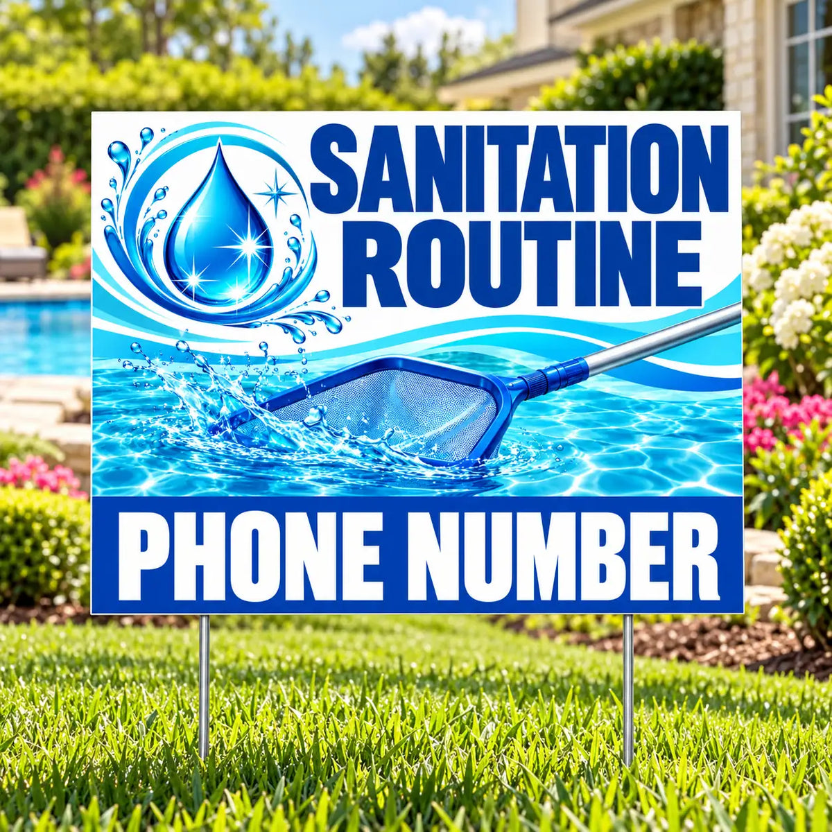 Pool Cleaners - Sanitation Routine - Aqua YardSigns.com