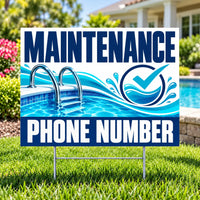 Pool Cleaners - Maintenance - Turquoise YardSigns.com