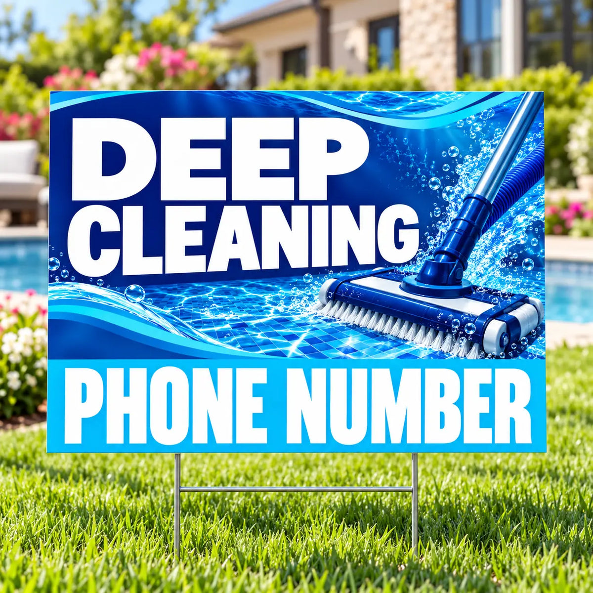 Pool Cleaners - Deep Cleaning - Cobalt YardSigns.com