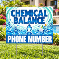Pool Cleaners - Chemical Balance - Blue YardSigns.com
