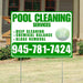 Pool Cleaners - Deep Cleaning Chemical balance Algae Removal with Logo - Green White Design YardSigns.com