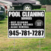 Pool Cleaners - Deep Cleaning Chemical balance Algae Removal with Logo - White Black Design YardSigns.com