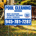 Pool Cleaners - Deep Cleaning Chemical balance Algae Removal with Logo - Blue White Design YardSigns.com