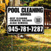 Pool Cleaners - Deep Cleaning Chemical balance Algae Removal with Logo - Black White Design YardSigns.com