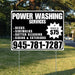 Power Washing - Decks, Sidewalks, Siding, Gutter Cleaning and Exteriors with Price Tag - Plain White Black Design YardSigns.com
