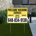 Pressure Washing - Plain Mustard Yellow White Design YardSigns.com