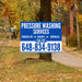 Pressure Washing - Plain Blue White Design YardSigns.com