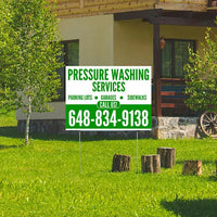 Pressure Washing - Plain White Green Design YardSigns.com