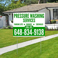 Pressure Washing - Plain White Green Design YardSigns.com