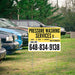 Pressure Washing - Plain Mustard Yellow White Design with Logo YardSigns.com
