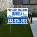 Pressure Washing - Plain White Blue Design with Logo YardSigns.com