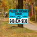 Pressure Washing - Plain Aqua Blue White Design YardSigns.com