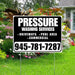 Pressure Washing - Driveways, Pool Area, Commercial - Plain White Black Design YardSigns.com
