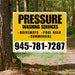 Pressure Washing - Driveways, Pool Area, Commercial - Plain White Mustard Gold Design YardSigns.com