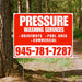 Pressure Washing - Driveways, Pool Area, Commercial - Plain White Chili Red Design YardSigns.com