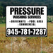 Pressure Washing - Driveways, Pool Area, Commercial - Plain Black White Design YardSigns.com